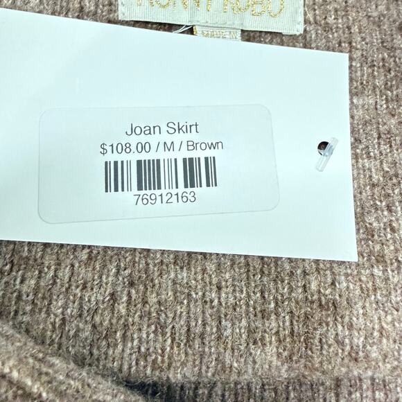 NWT Torn By Ronny Kobo Brown Joan Skirt Fringed Tassel Mini Casual Size M - Picture 9 of 9